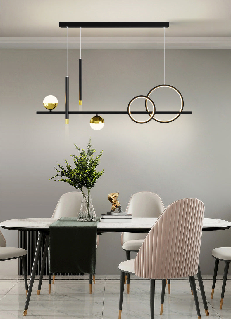 Lineair eilandhanger met 2-plekken LED Nieuw modern plafond hanglampje voor eetkamer