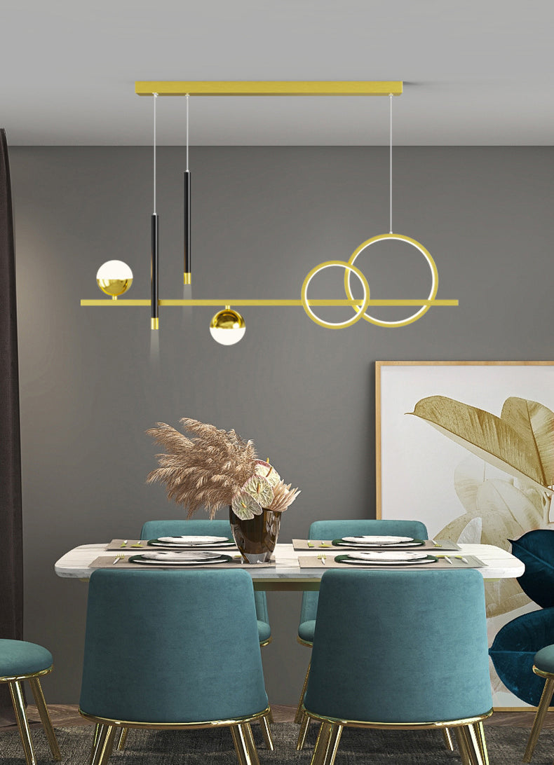 2-Spotlight Linear Island Pendant LED New Modern Ceiling Pendant Light for Dining Room