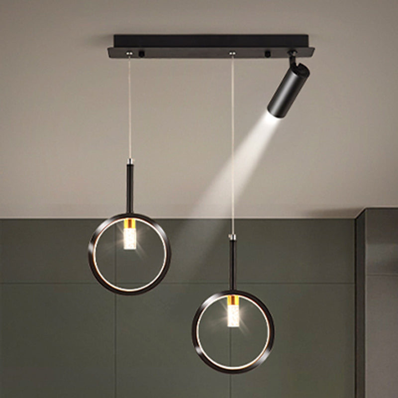 Linear Metal LED Island Light Fixture New Modern Spotlight Ceiling Pendant Light for Dining Room