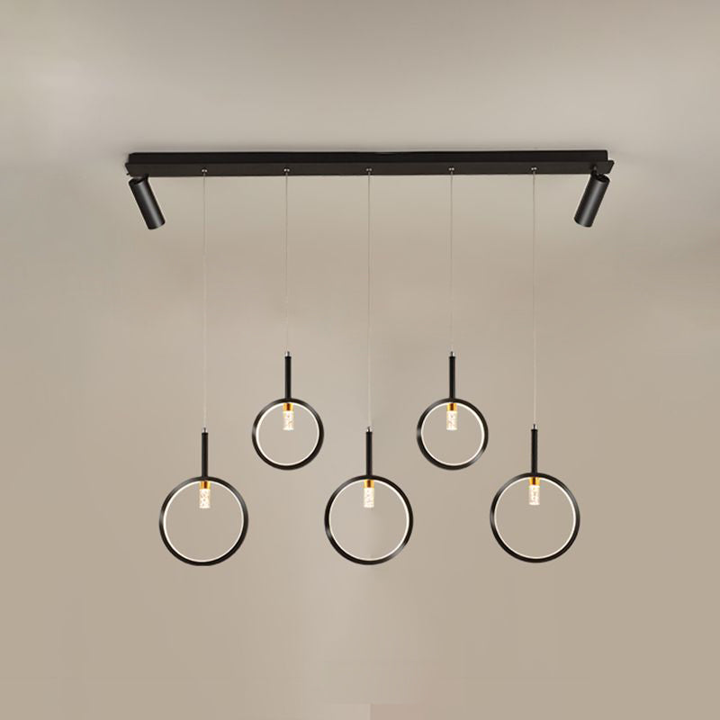 Linear Metal LED Island Light Fixture New Modern Spotlight Ceiling Pendant Light for Dining Room