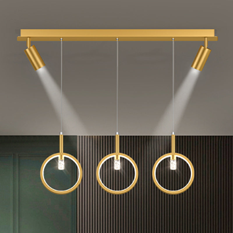 Linear Metal LED Island Light Fixture New Modern Spotlight Ceiling Pendant Light for Dining Room