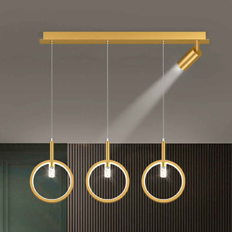 Linear Metal LED Island Light Fixture New Modern Spotlight Ceiling Pendant Light for Dining Room