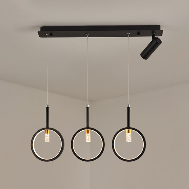 Linear Metal LED Island Light Fixture New Modern Spotlight Ceiling Pendant Light for Dining Room