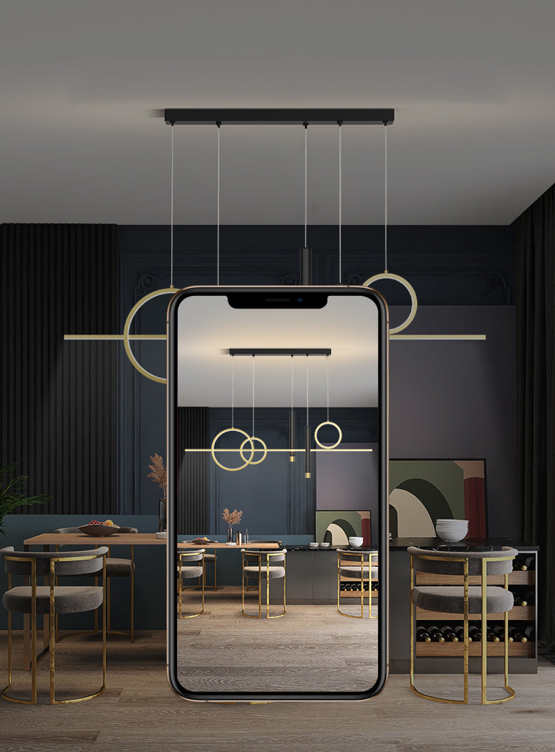 2 Spotlights Nuovi pendenti per isole moderni Lampada Lineare LED LED per sala da pranzo