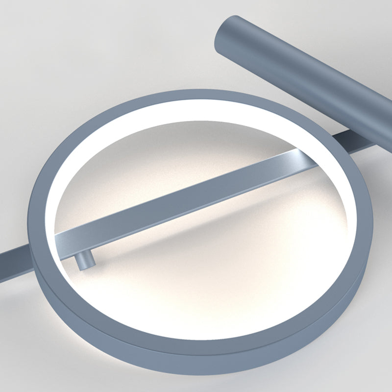 Blue New Modern LED Island Lighting Linear Clear Glass Chandelier Light Fixture for Dining Room