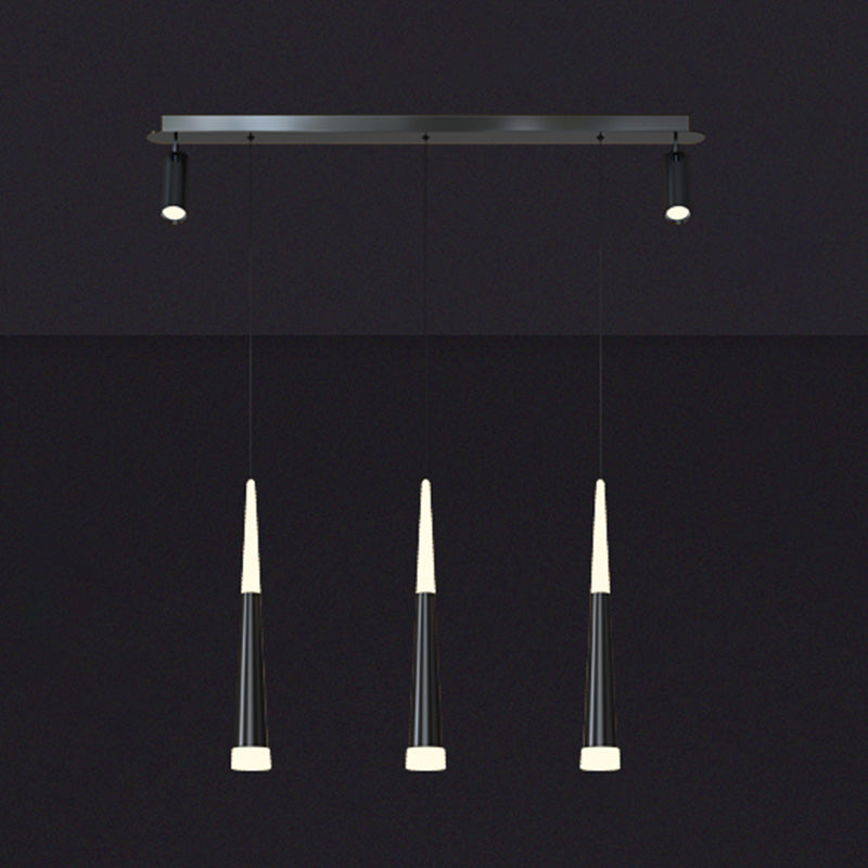 Cone Island Lighting Fixture Contemporary Style LED Metal Pendant Lighting Fixture
