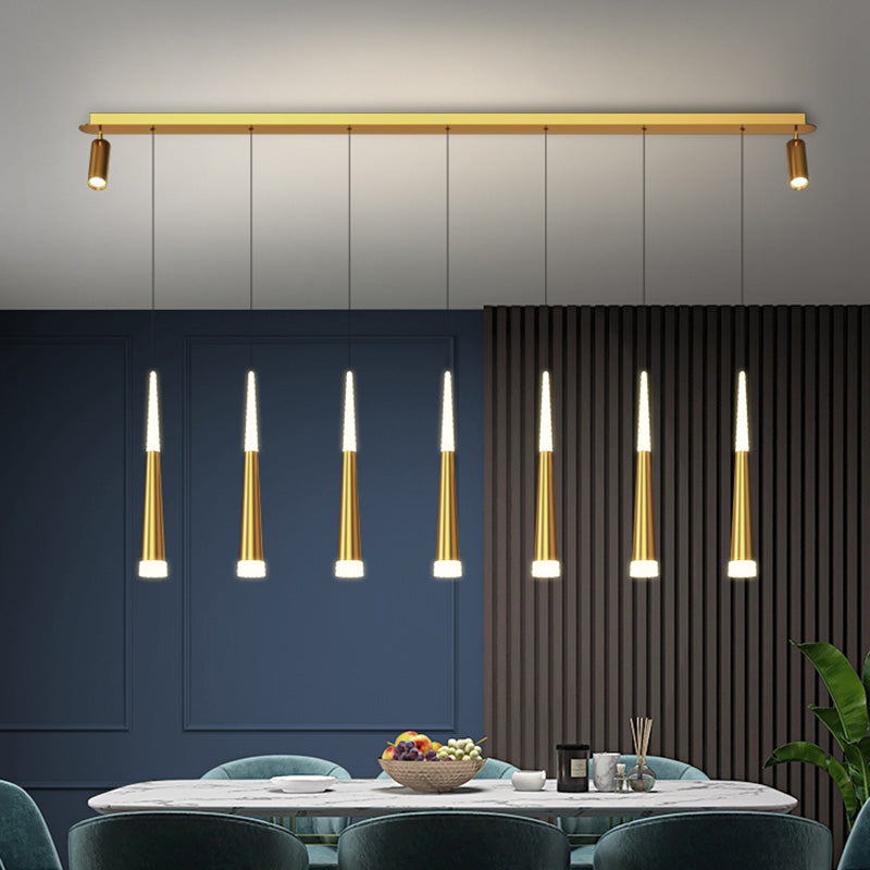 Cone Island Lighting Fixture Contemporary Style LED Metal Pendant Lighting Fixture