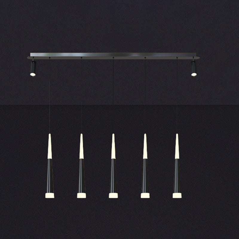 Cone Island Lighting Fixture Contemporary Style LED Metal Pendant Lighting Fixture