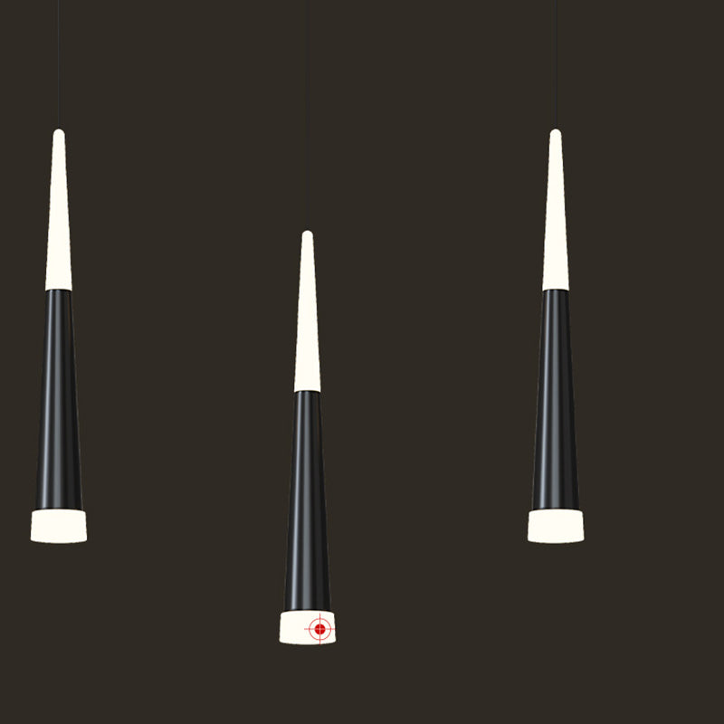 Cone Island Lighting Fixture Contemporary Style LED Metal Pendant Lighting Fixture