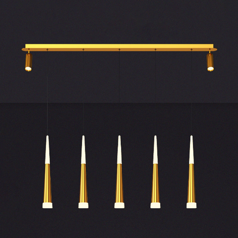 Cone Island Lighting Fixture Contemporary Style LED Metal Pendant Lighting Fixture