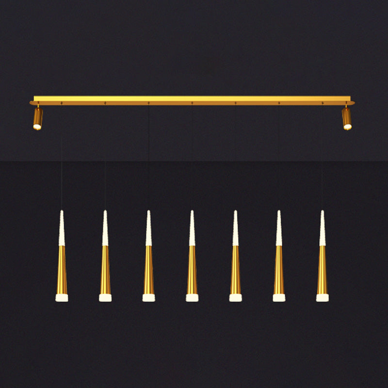 Cone Island Lighting Fixture Contemporary Style LED Metal Pendant Lighting Fixture