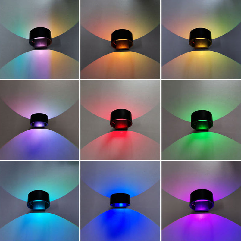 Cylinder 1-Light Modern Sconce Light LED Aluminum Wall Lighting Ideas for Bedroom