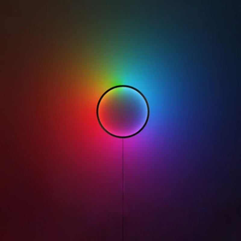 Black Aluminum Modern Wall Sconce Disk LED Wall Mounted Light for Bedroom