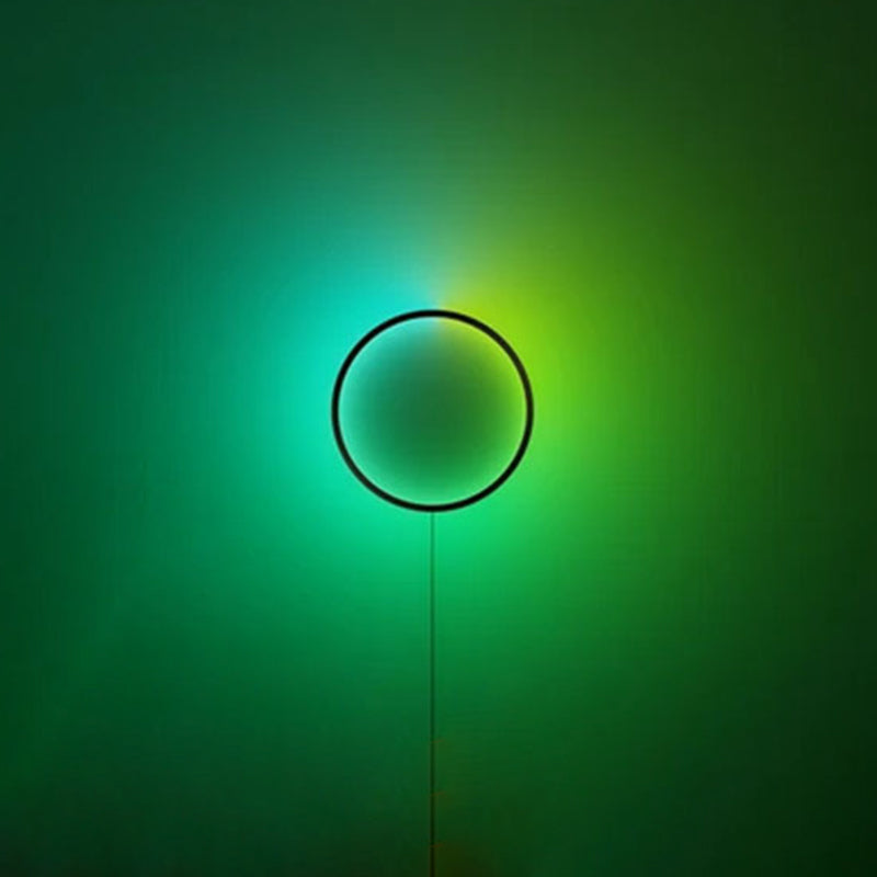 Black Aluminum Modern Wall Sconce Disk LED Wall Mounted Light for Bedroom