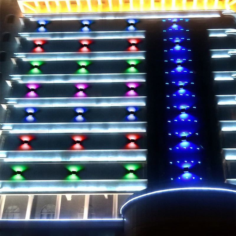 Outdoor Cube Shade LED Wall Lamp 1-Light Modern Aluminum Wall Mounted Light