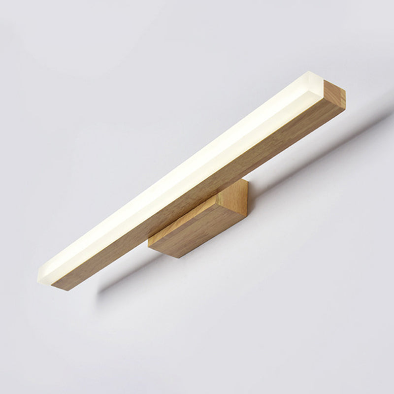 Linear Wood Led Bathroom Vanity Lights Modern Led Vanity Light Fixtures for Bathroom