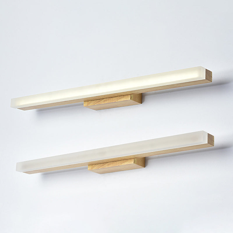 Linear Wood Led Bathroom Vanity Lights Modern Led Vanity Light Fixtures for Bathroom