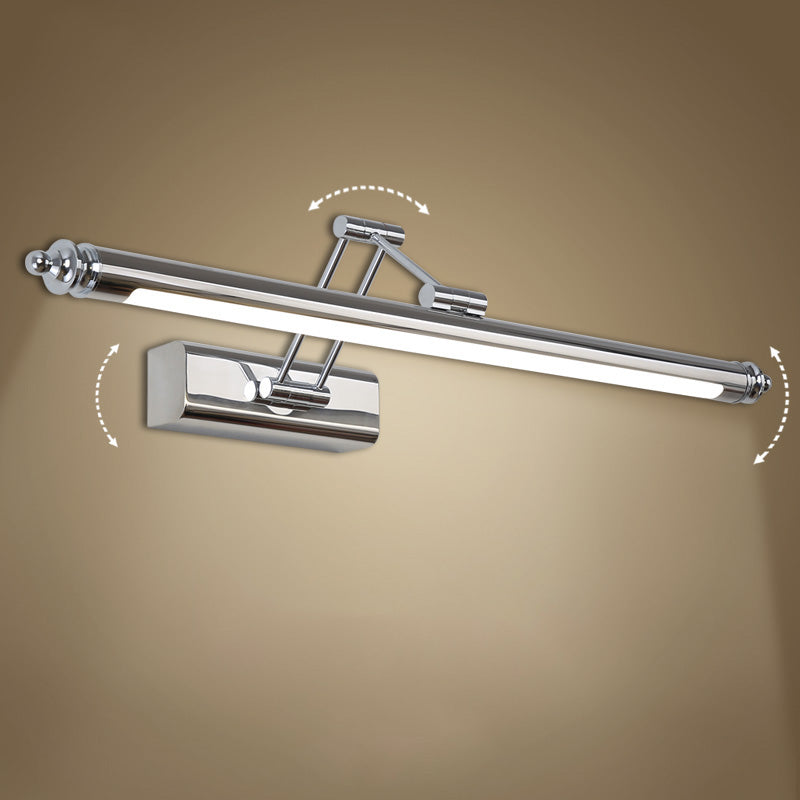 Moderne beknopte LED-lineaire wandkandelstok roestvrijstalen verstelbare wandlamp met plastic schaduw