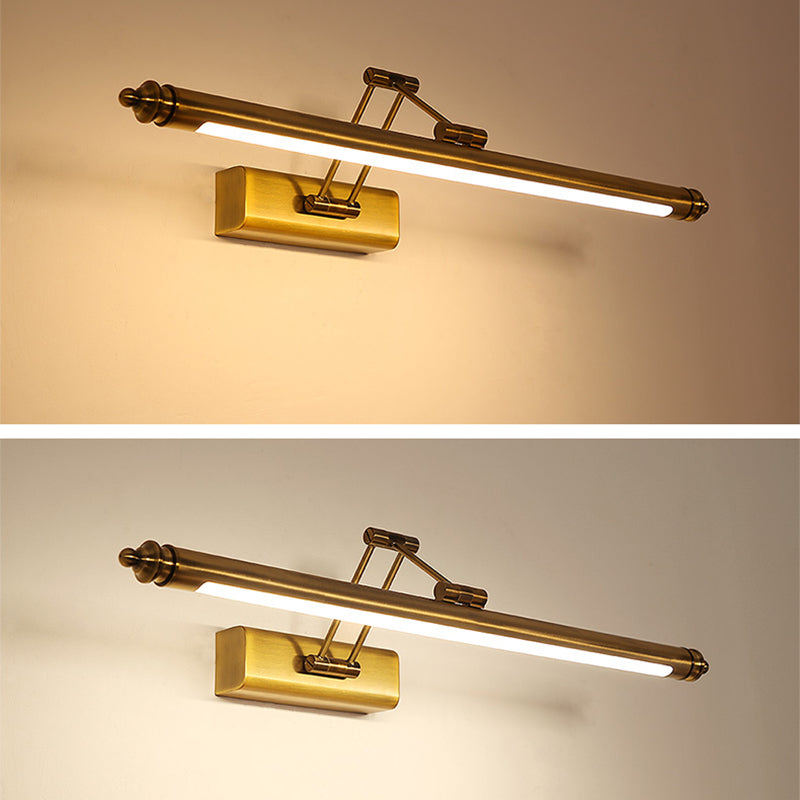 Moderne beknopte LED-lineaire wandkandelstok roestvrijstalen verstelbare wandlamp met plastic schaduw