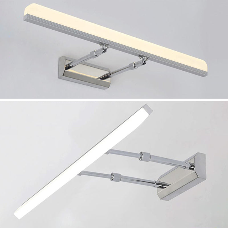 Aluminium LED Linear Wall Sconce in Modern Concise Style Stainless-Steel Extendable Wall Lamp with Acrylic Shade