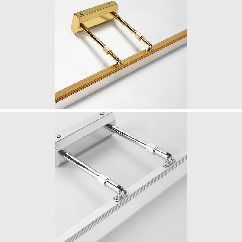 Aluminium LED Linear Wall Sconce in Modern Concise Style Stainless-Steel Extendable Wall Lamp with Acrylic Shade