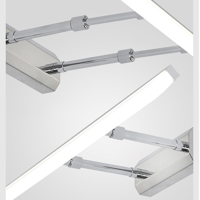 Aluminium LED Linear Wall Sconce in Modern Concise Style Stainless-Steel Extendable Wall Lamp with Acrylic Shade