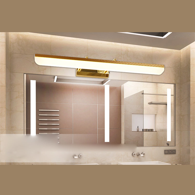 Aluminium LED Linear Wall Sconce in Modern Concise Style Stainless-Steel Extendable Wall Lamp with Acrylic Shade