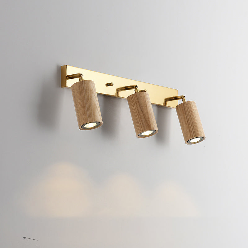 Économie tubulaire rotative Gamique en bois nordique LED LED MALLED MURD