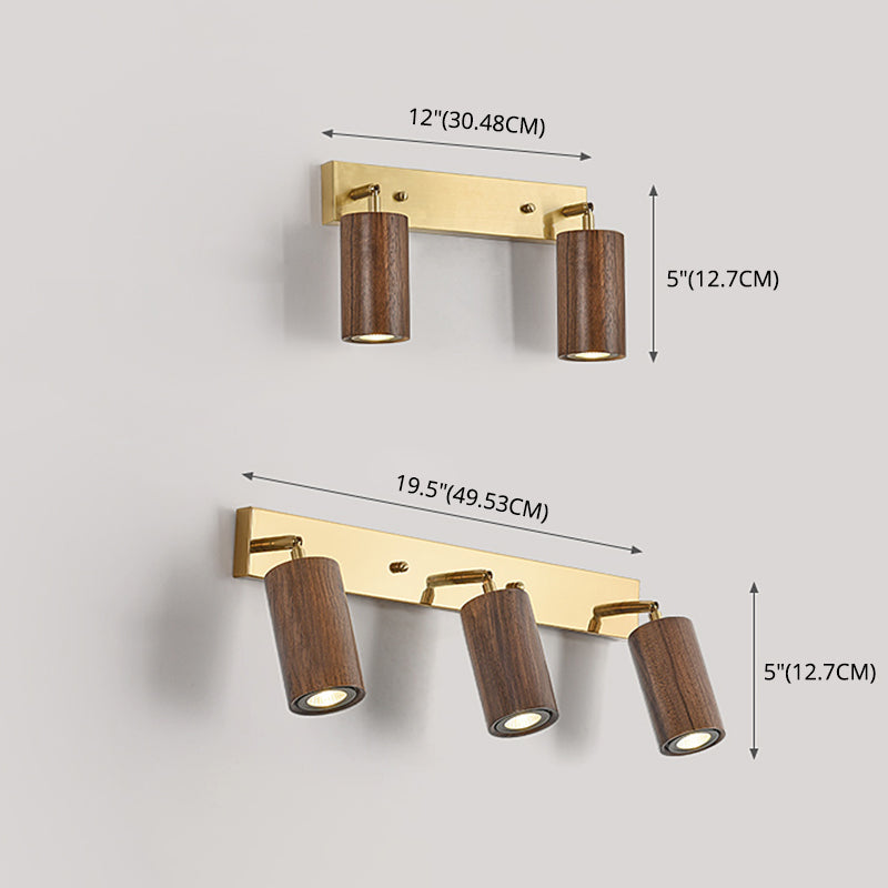 Économie tubulaire rotative Gamique en bois nordique LED LED MALLED MURD