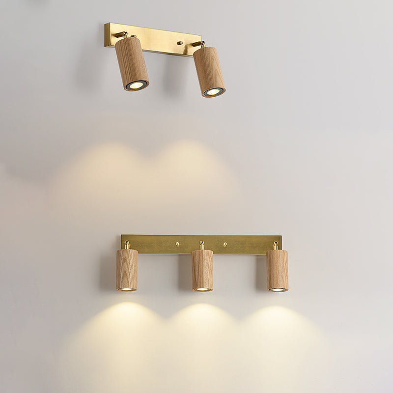 Économie tubulaire rotative Gamique en bois nordique LED LED MALLED MURD