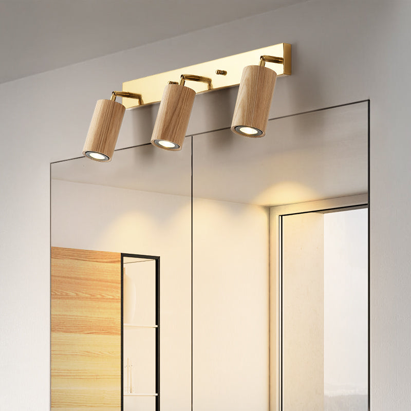 Économie tubulaire rotative Gamique en bois nordique LED LED MALLED MURD