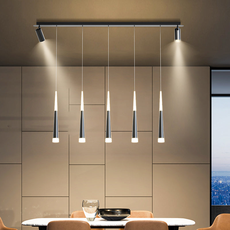 Luce isola a LED geometrica in ferro battuto nella moderna semplicità a sospensione acrilica Light per sala da pranzo