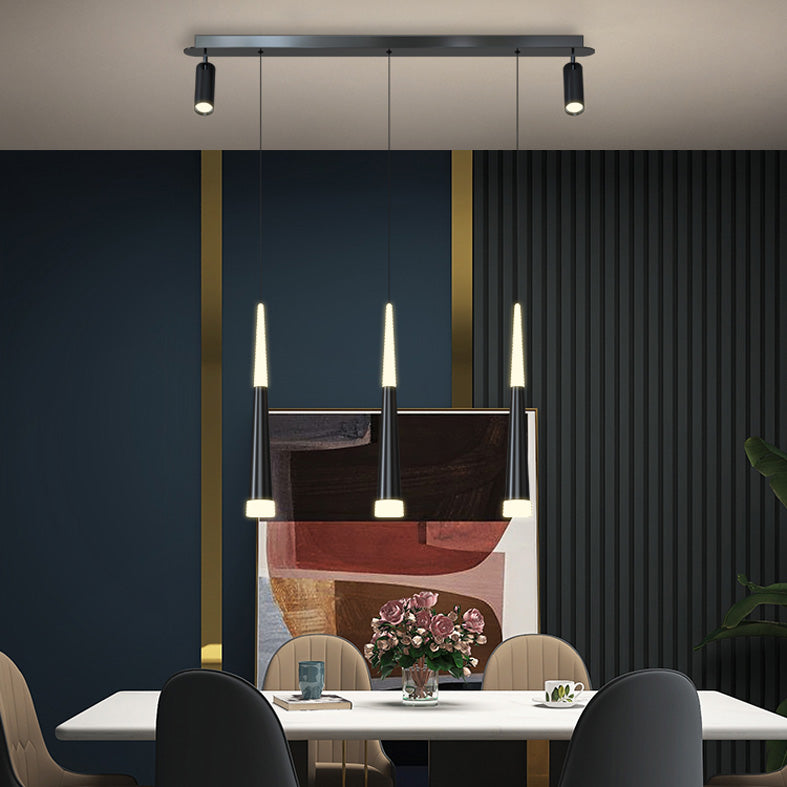 Cone Island Lighting Fixture Contemporary Style LED Metal Pendant Lighting Fixture