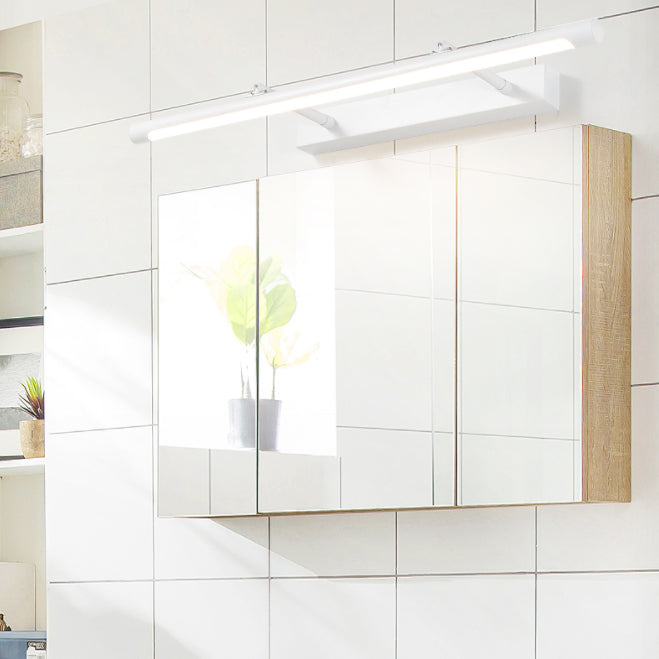 Extendable Tube Vanity Light Fixture Simplicity Metal Bathroom LED Wall Sconce in White