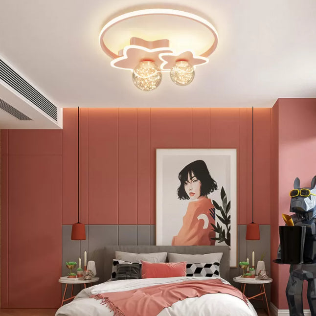 Style contemporain DEL Metal LED Flush Light Fixture Star Ceiling Flush Mount for Bedroom