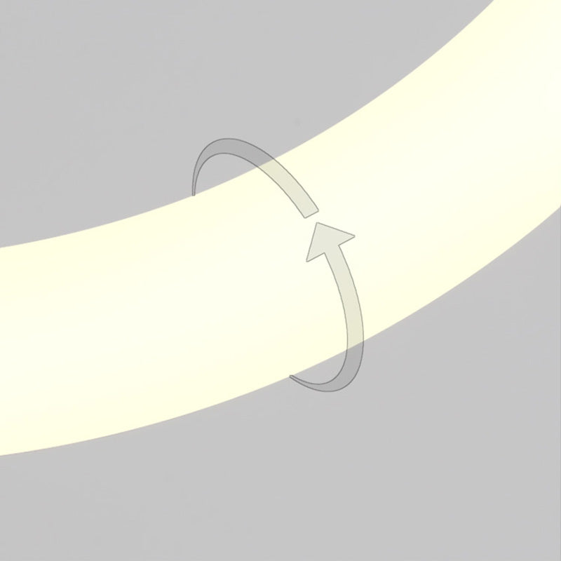 Gouden cirkelvormige led hanglamp in modern beknopte stijl smeedijzeren hangend licht met acrylschaduw