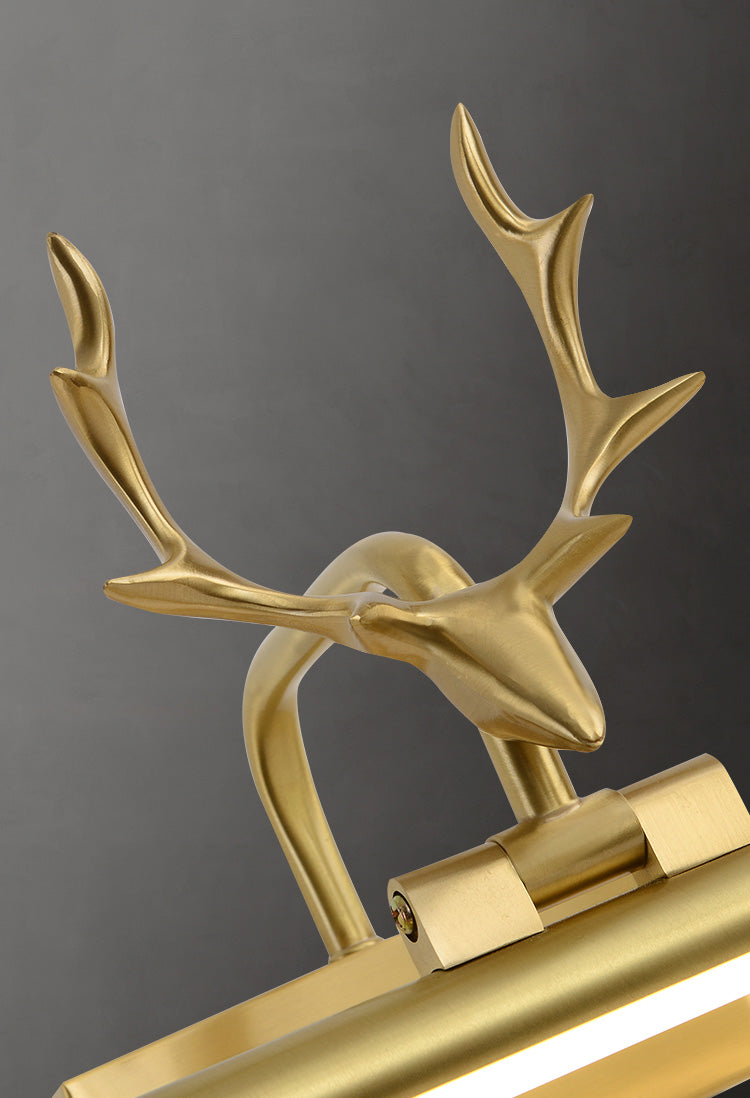 Kopergouden LED -wandwandeling in moderne creatieve stijl acryl lineair wandlicht met gewei decoratie