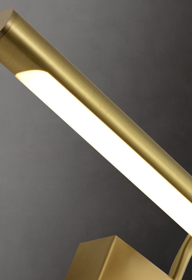 Kopergouden LED -wandwandeling in moderne creatieve stijl acryl lineair wandlicht met gewei decoratie