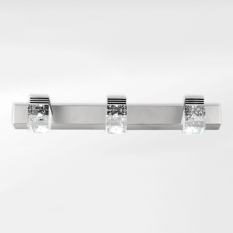 Quadratische Kristallwand montierte Waschtischleuchten moderne Waschtischbeleuchtung für Badezimmer