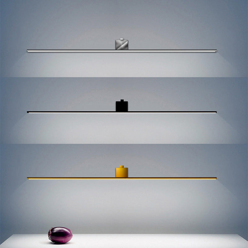 Luci da vanità a parete in metallo lineare moderni apparecchi di illuminazione da vanità moderni per il bagno