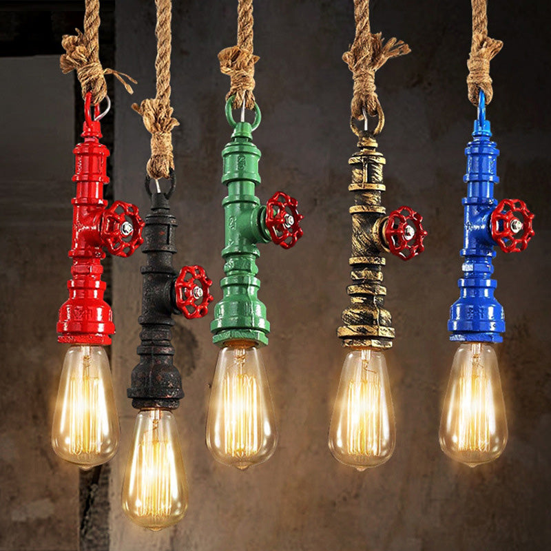 5-kleuren optionele industriële stijl hangende lichte creatieve waterpijp modellering metalen verlichting hanger voor restaurant coffeeshop