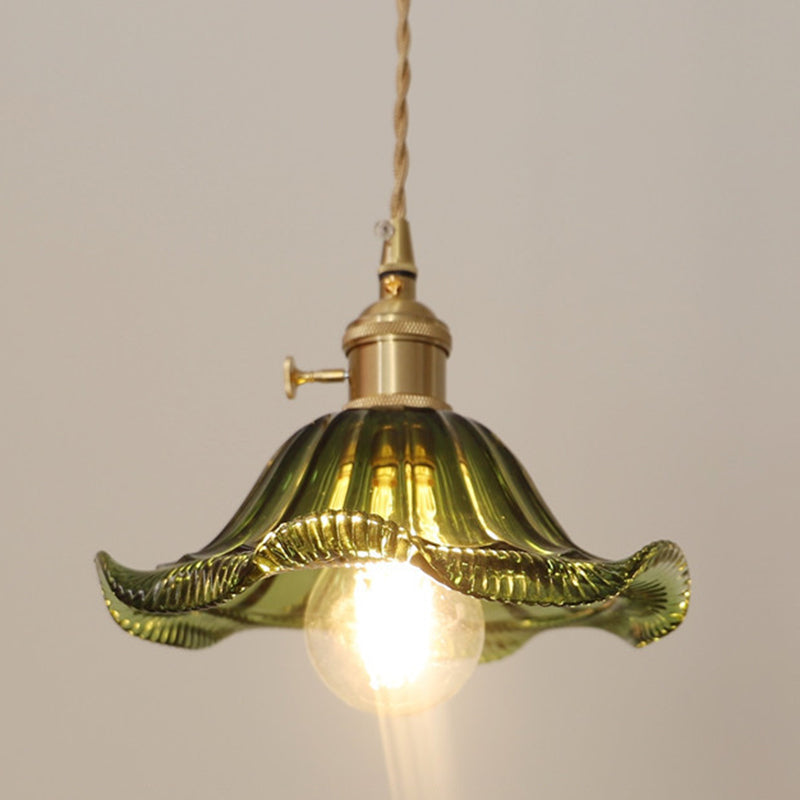 1 Light Glass Pendant Ceiling Lights Industrial Cone Pendant Ceiling Light for Dining Room