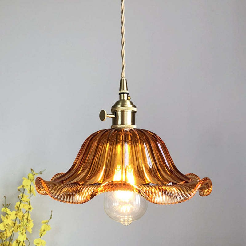 1 Light Glass Pendant Ceiling Lights Industrial Cone Pendant Ceiling Light for Dining Room