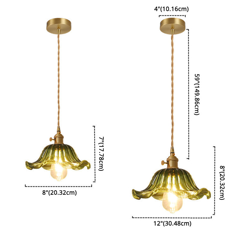 1 Light Glass Pendant Ceiling Lights Industrial Cone Pendant Ceiling Light for Dining Room
