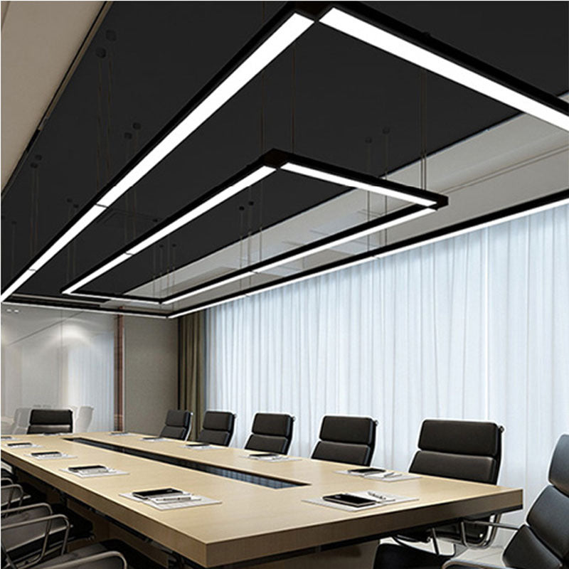Luce del soffitto a sospensione di metallo rettangolare Modern Aione per l'illuminazione a sospensione per ufficio