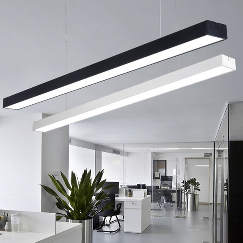 Luce del soffitto a sospensione di metallo rettangolare Modern Aione per l'illuminazione a sospensione per ufficio