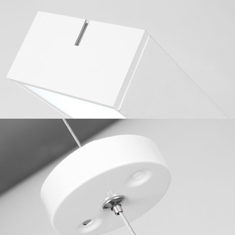 Luce del soffitto a sospensione di metallo rettangolare Modern Aione per l'illuminazione a sospensione per ufficio
