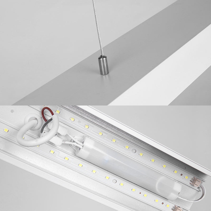 Luce del soffitto a sospensione di metallo rettangolare Modern Aione per l'illuminazione a sospensione per ufficio