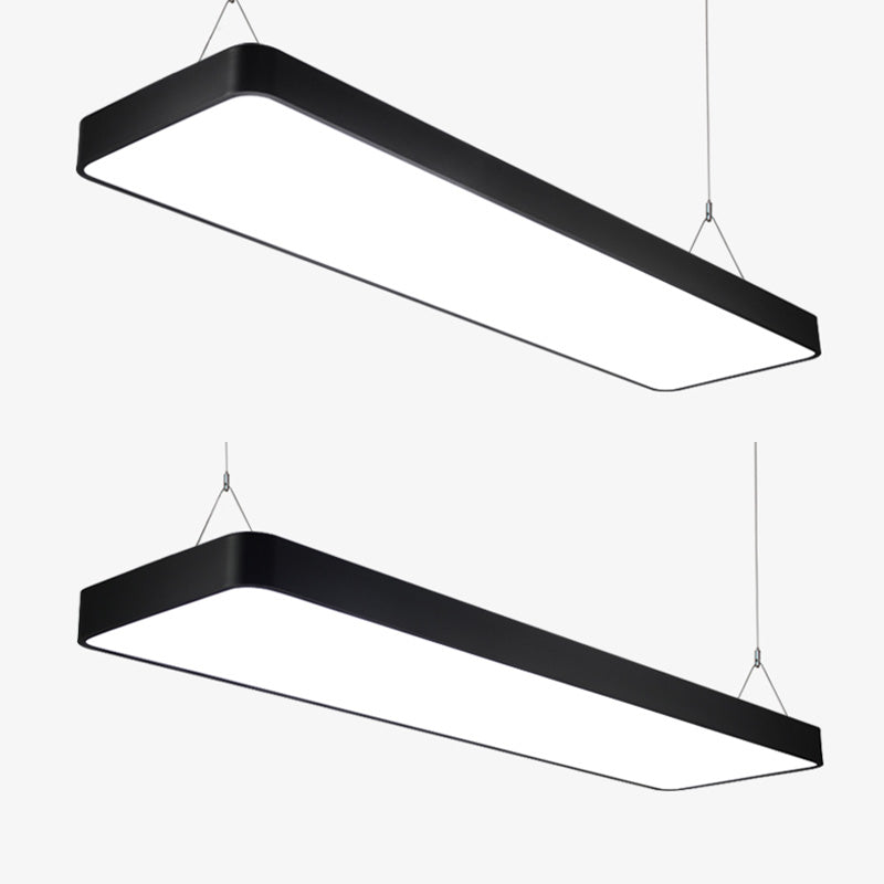 Rechthoekig metaalhangend plafondlicht Minimalistische hanglampverlichting voor kantoor