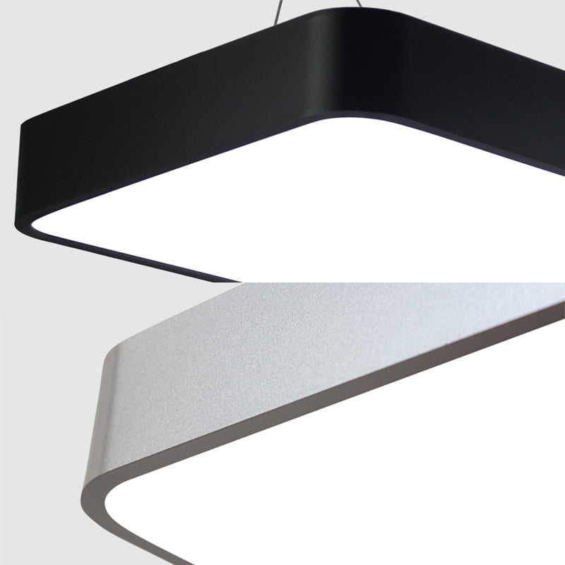 Rechthoekig metaalhangend plafondlicht Minimalistische hanglampverlichting voor kantoor